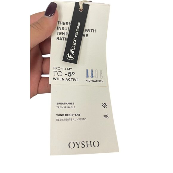 Oysho Womens Puffer Vest Medium M Blue Full Zip Wind Resistant 1672/332 NWT - Picture 4 of 16